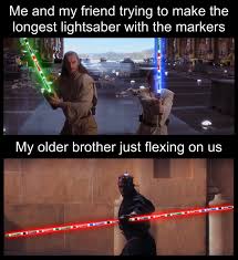 The Best Darth Maul S Double Sided Lightsaber Memes Funny Star Wars Memes Star Wars Jokes Star Wars Humor