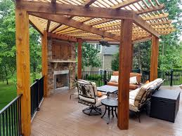 With the additional square footage came more concrete and a patio cover to match the original roof line of the home. Pros And Cons Of Adding An Outdoor Fireplace To Your New Porch Or Deck Archadeck Of Kansas City