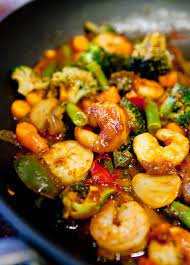 Szechuan Shrimp Stir Fry With Fried Rice Recipes Food Cooking Recipes