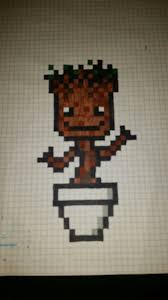 Baby Groot Pixel Art Arte Pixel Dibujos En Cuadricula Arte