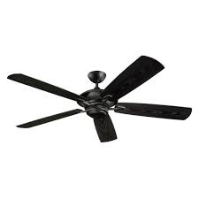 Ceiling fans without lights for industrial and commercial environments example: Monte Carlo Cyclone 60 In Indoor Outdoor Matte Black Ceiling Fan 5cy60bk The Home Depot