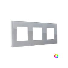 Football single light switch socket acrylic surround colour kids room 3d design (black on white). Light Switch Surround Ledkia 4472 Aluminium Crystal