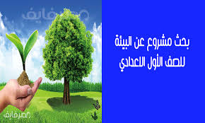 مشروع بحث عن البيئة للصف الأول الاعدادي 3 نماذج للبيئة والمحافظة عليها