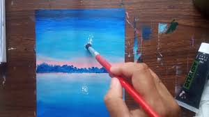 Cara melukis pemandangan alam dengan cat air versi lambat youtube. Cara Melukis Pemandangan Malam Dengan Cat Acrylic Untuk Pemula Lukisan Harian Day 02 Youtube