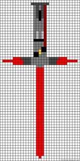 Kylo Ren S Lightsaber Star Wars Vii Perler Bead Pattern Star Wars Light Saber Star Wars Crochet Star Wars Blanket