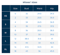 Womens Size Chart Fit Guide Hsn