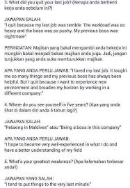 Soalan temuduga yang sering diajukan. Contoh Soalan Jawapan Temuduga Info Kerjaya Malaysia Facebook