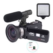 4k Digital Camcorder Video Camera With Led Light Video Camera Wifi Webcam Night Vision 3 0 Inch Lcd Touch Screen Remote Control Photography 4k Camera Fotografica External Microphone Wish