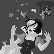 Birds Snow White And The Seven Dwarfs Hitchcock S Snow White On Threadless Snow White Disney Horror Dark Disney