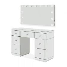 Luvodi white wooden dressing table with large draw. Hollywood White Dressing Table Mirror Set Rite Price Furniture
