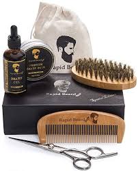 Beard Grooming Trimming Kit For Men Care Beard Brush Beard Comb Unscented Beard Oil Leave In Conditione Beard Grooming Kits Beard Grooming Beard Care Kit