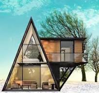 [Hot Item] Triangle Wooden Camping Homestays Prefab Houses Modular  Container House Luxury Cabin