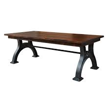 Crafted of poplar and manufactured wood with veneers this table strikes a rectangular silhouette with a curved 2 thick edge while its rich brown tv stands live edge tables dining chairs counter stools coffee tables offering fast affordable delivery anywhere in canada. Industrial Table Prestige Solid Wood Furniture Store Coquitlam Bc