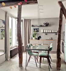 Appartement Parisien Sous Les Toits Houzz Via Nat Et Nature Deco Salle A Manger Deco Maison Maison