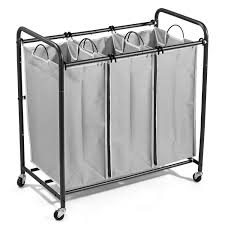 Related:laundry organizer shelf laundry storage organizer laundry room organizer laundry basket laundry organizer on wheels laundry sorter. 3 Compartment Laundry Sorter Hamper Heavy Duty Clothes Rack Hanging Rolling Laundry Cart With Wheels Rod Garment Rack Double Metal Height Adjustable Shelves Commercial Grade For Laundry Room Bronze Buy Online In United
