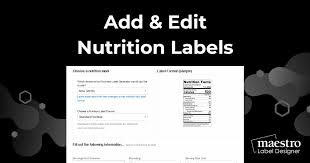 Design template with nutrition facts. How To Add Edit Nutrition Labels