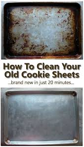 How To Clean Old Cookie Sheets Cleaning Baking Sheets Cleaning Hacks Cleaning Pans