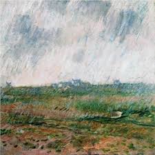 Rain In Belle Ile Claude Monet Wikiart Org Claude Monet Paintings Artist Monet Claude Monet Art