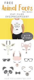 Download Free Animal Faces For Boys Svg Png Eps Dxf Free Printable Clip Art Animal Faces Cricut