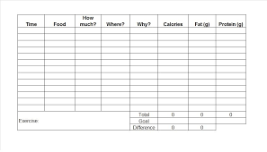 40 Simple Food Diary Templates Food Log Examples