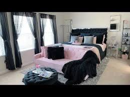 Bedroom 47 modern pink and white bedroom ide home. Dressing Up My Master Bedroom Black Pink Silver Theme Bedroom Tour Ft California Design Den Yout Fancy Bedroom Pink Bedroom Decor Pink Black Bedrooms