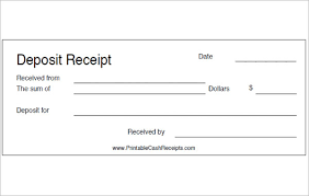 Deposit Receipt Templates 11 Free Printable Word Excel Pdf Formats Receipt Template Word Template Words