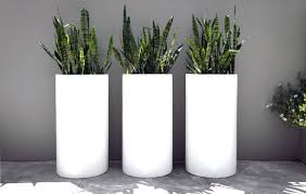 Contemporary Lightweight Tall Cylinder The Contemporary Range Made From A Mixture Of Glass Fi Outdoor Planter Designs Modern Planters Outdoor Outdoor Planters