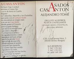 En inmuebles24 tenemos 83 casas en renta en lerma. Tarjeta De Visita Picture Of Asador Casa Anton Lerma Tripadvisor
