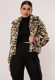 Brown Leopard Print Teddy Bomber Jacket Sponsored Print Affiliate Leopard Brown Bomber Coat Outfit Print Jacket Outfit Bomber Jacket Street Style