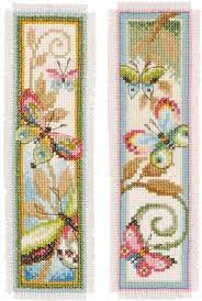 The design size for each is counted cross stitch designs are perfect for adding decorative stitched touches throughout the home. Vervaco Deco Butterflies Bookmarks Cross Stitch Kit 0155949 123stitch