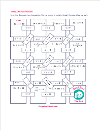 Free Maze Solving Equations Activities Algebra 1 Coach Solving Equations Activity Solving Equations Equations