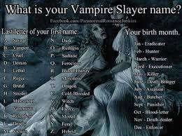 Feral Warrior Werewolf Name Name Generator Vampire Slayer