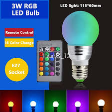 16 Color Changing Magic Light E27 3w Rgb Led Lamp Bulb Wireless Remote Control 760970197376 Ebay