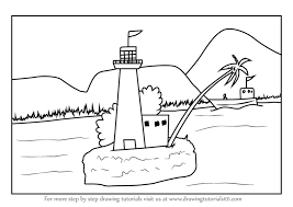 Perhaps bring your pet along! Learn How To Draw An Island Watchtower Other Places Step By Step Drawing Tutorials