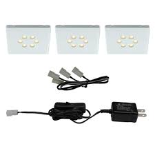 Illume Lighting White Led Square Light Kit 3 Piece I Ksql Wh The Home Depot