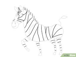 How to draw a zebra really easy drawing tutorial. How To Draw A Zebra With Pictures Wikihow