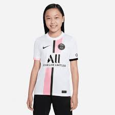 The hetcher cane is camouflaged at the base of the shirt, formed by two barely noticeable vertical lines. Paris Saint Germain 2021 22 Stadium Away Older Kids Nike Dri Fit Football Shirt Nike Id