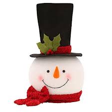 Frosty Snowman Top Hat Christmas Tree Topper Decor Holiday Winter Wonderland Dec Ebay Fabric, foam, eps, wire size: