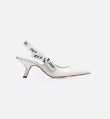 Jadior Slingback In White Patent Leather