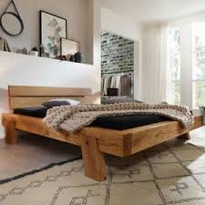 Weiß lackiertes balkenbett mit kufen aus massivem fichtenholz, in diversen größen lieferbar. Balkenbett 140x200 Bett Grove Variante 4 Bettensystem Massivholz Wildeiche Ebay