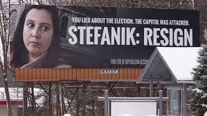 Congresswoman elise stefanik proudly represents new york's 21st district in the house of representatives in her fourth term in office. Billboards In The North Country Calls For Stefanik To Resign Wrgb