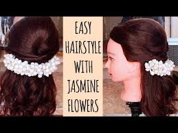 What is the official flower of stellis? Half Up Half Down Hairstyle With Jasmine Flowers Gajra For Tamil Hindu Weddings Thuri Makeup Youtube