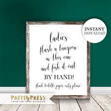Don T Flush Tampons Septic System Sign Printable Sign Etsy In 2021 Funny Bathroom Signs Bathroom Humor Tampons