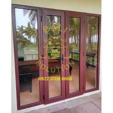 Pintu merupakan komponen dalam rumah yang sangat esensial dan finishingnya dibuat berwarna coklat tua dengan tambahan batu alam di sekitar dinding. Aneka Warna Kusen Pintu Dan Jendela Upvc Pemilihan Yang Tepat Untuk Desain Properti Yang Diinginkan Upvc Bali Solution Authorized Dealer By Conch Architects Interior Hotel System Building Material