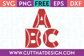 Download Baseball Alphabet Letters A B C Cut That Design