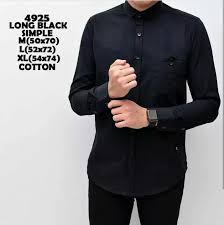 Harga kemeja muslim pria shaquille hitam polos bahan katun adem. The Most Kemeja Panjang Hitam Polos Kemeja Cod Kemeja Polos Murah Slim Fit M L Xl