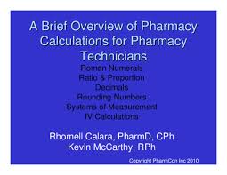 There are three different quarts in use in britain and the united states, and hence there are three different pints. Pdf A Brief Overview Of Pharmacy A Brief Overview Of Pharmacy Calculations For Pharmacy Calculations For Pharmacy Technicians Technicians Roman Numerals Ratio Proportion Decimals Rounding Numbers Systems Of Measurement Iv Calculations