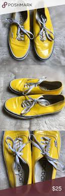 Patent Yellow Vans Low Top Sneakers Yellow Vans Top Sneakers Vans