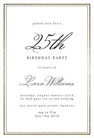 Uses and purposes of birthday program templates. 25th Birthday Invitation Templates Free Greetings Island