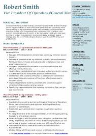 In the usa and canada cvs are known as résumés. Vice President Of Operations Resume Samples Qwikresume